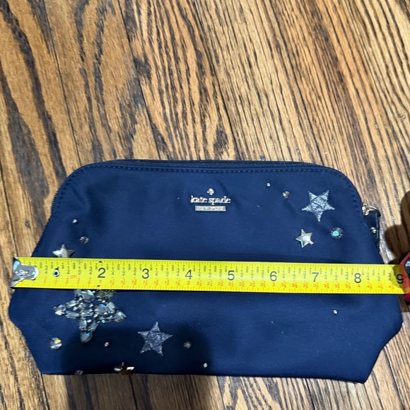 NWOT: Kate Spade Midnight Blue Starry Cosmetic Bag - Picture 7 of 9